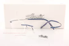 New Silhouette Eyeglass Frames TMA The Icon 5541 IW 4640 Arctic Blue Titan