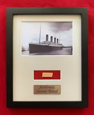 Large Titanic Wreck Wood - Framed Real Artifact Relic. White Star Line WSl