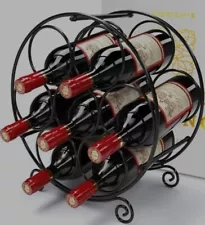 New 7 Bottle Metal Wine Rack *Counter Tabletop* House Of Elegance