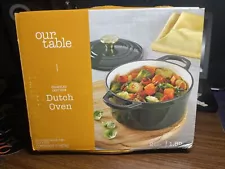 Our Table Dutch Oven 2 Quart Enameled Cast Iron Sycamore Colored