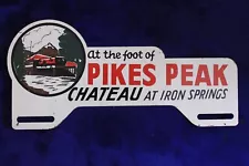 Pikes Peak Iron Springs CO License Plate Topper Sign Bumper Accessory Badge