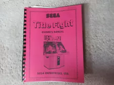 back cover torn TITLE FIGHT SEGA arcade game manual