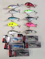 Bandit Rapala, Rebel Strike King Berkley Crankbait Fishing Lures -Lot of 15 #L17