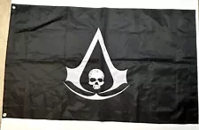 Assassin's Creed Black Pirate Flag Banner - Collectors Limited Edition