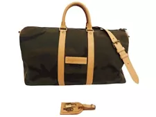 LOUIS VUITTON Supreme Monogram Camo Boston Bag Keepall Bandouliere 45 M43466 LV