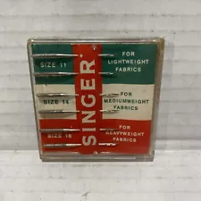 Vintage 1960s SINGER Sewing Machine 6 NEEDLES VARIETY PACK 11 14 16 NOS