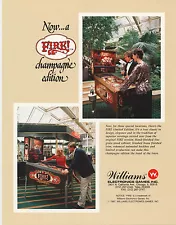 1987 WILLIAMS FIRE! CHAMPAGNE EDITION PINBALL FLYER