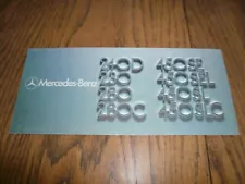 1974 Mercedes Sales Brochure 240D 230 280 280C 450SE SEL SL SLC Models - Vintage