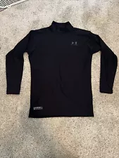 Under Armour Tactical Mens XL Black Fitted Long Sleeve Turtle Shirt Cold Gear