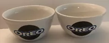 Oreo Ice Cream Cereal Sundae Bowls 6” Houston Harvest Nabisco Cookies Set Of 2