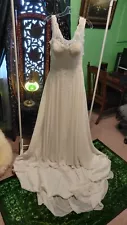 Wedding Gown Liquidation Sale size 14 NEW No Sleeves IVORY Justin Alexander