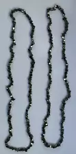 Hematite Beads- Two 33” Strands- Over 5 Feet 5 Inches Of Hematite