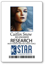 CAITLIN SNOW KILLER FROST THE FLASH NAME BADGE PROP HALLOWEEN COSPLAY PIN BACK