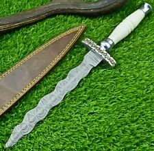 15" CUSTOM Handmade Hunting KNIFE Damascus Steel BLADE KRIS DAGGER KNIFE 951