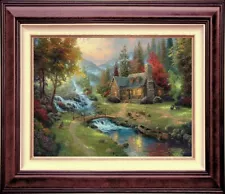 Thomas Kinkade ~ Mountain Paradise 24x36 S/N ~ Oil on Canvas