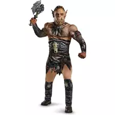 World of Warcraft WOW Durotan Orc Muscle Halloween, Cosplay Costume - Adult