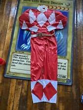 VINTAGE Y2K Adult Power Rangers Red Ranger Costume XL 42-46 MUSCLES SUPER LEGEND