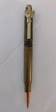 Winchester Metal Bullet Style Pen with Decorative Buck Deer Non Writing