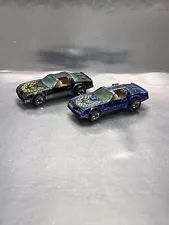 Hot Wheels Hot Bird Lot Vintage 1977 Pontiac Firebird Trans Am - Black & Blue