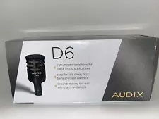 Audix D6 Cardioid Dynamic Bass Drum Microphone - BNIB