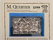 The Scarlet Letter M. QUERTIER 1799 Reproduction Quaker X-Stitch Pattern MAM