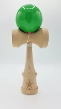 NEW 9.5" Jumbo Super Kendama w/ 3" Shiny Green Ball Japanese Skill Toy Beechwood