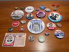 New ListingLarge Mixed Lot-Political Pinback Campaign Buttons-Presidential/Other