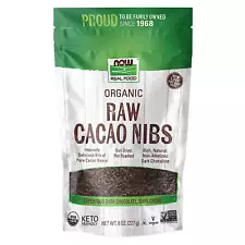 NOW FOODS Cacao Nibs Organic & Raw 8 oz