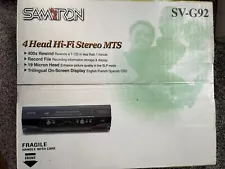 Samtron by Samsung SV-G92 4 Head HiFi Video Cassette Recorder VCR VHS NEW SEALED