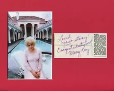 Mary Kay Ash Cosmetics Founder Author Rare Signed Autograph Photo Display JSA