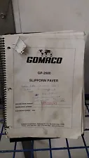 GOMACO GP-2600 Slipform Paver PARTS MANUAL
