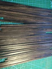 Ebony wood strips 1x5x300mm Multiple size for Wooden ship planking - Pack of 20