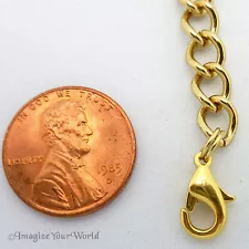 Custom Gold-Finished/Tone Extender Chain for heavy jewelry S6H some optns plated