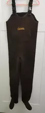 Cabella's, Classic Brown Neoprene, Stocking Foot WADERS for Men, Size LARGE