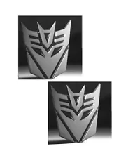 2 X Transformers 3D Car Emblems Badge Logo Sticker Decepticon Megatron