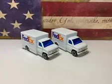 MATCHBOX FEDEX DELIVERY TRUCK X2. 1998 BLUE WINDOW WHITE INTERIOR LOOSE NICE