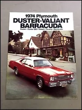 1974 Plymouth Duster Barracuda Cuda Car Sales Brochure Catalog - Valiant