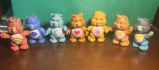 Care Bears 80's Plastic Posable Action Figures 3"- 3.5" Lot of 7 Pre-Owned