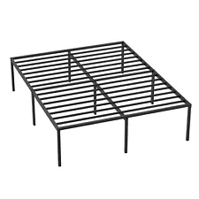 Metal Platform Bed Frame 18 Inch High Mattress Foundation No Box Spring Needed