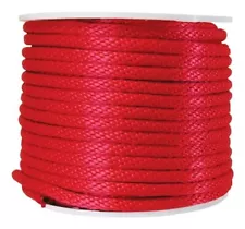 Wellington P7240S00200R01S Solid Braided Poly Derby Rope Red