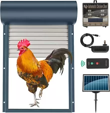 Automatic Chicken Coop Door Solar Powered w/ Light Sensor/ Remote Control/ Timer