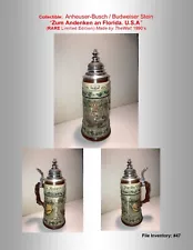 Anheuser-Busch/Budweiser Stein “Zum Andenken an Florida. U.S.A ” (TheWalt-RARE)