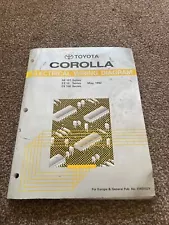 Toyota Corolla E10 AE101 EE10# CE100 Electrical Wiring Diagram Manual MAY 1992