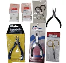 Lot Of Jewelry Making Tools Beadsmith Pliers. 5 Tools. 4 New 1 Used