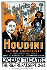 Houdini - Do Spirits Return? Mini Poster 12" x 18"