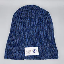 Love Your Melon x NHL Hockey Tampa Bay Lightning Knit Beanie Navy Blue Yarn