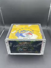 1999 Pokemon TCG Base Set Unlimited Booster EMPTY BOX With Acrylic Case