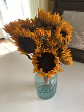 SUNFLOWERS * DRIED FLOWER Bunch BOUQUET Bundle USA Grown ORANGE Flowers Auc#12