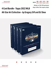 Topps 2022 MLB All Star Art Collection Gregory Siff and DJ Skee 4 Card Bundle