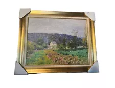 Alfred Sisley Hills outside Paris museum framed and matted Giclee print. 24 x 30